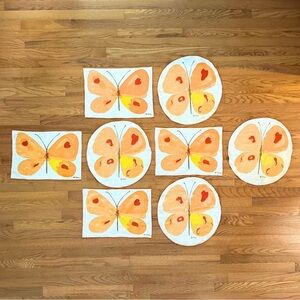 Set of 8 Vintage Vera Neumann Placemats Butterfly MCM Signed Retro Orange Cottag
